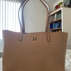 Tory Burch Beige Leather Tote